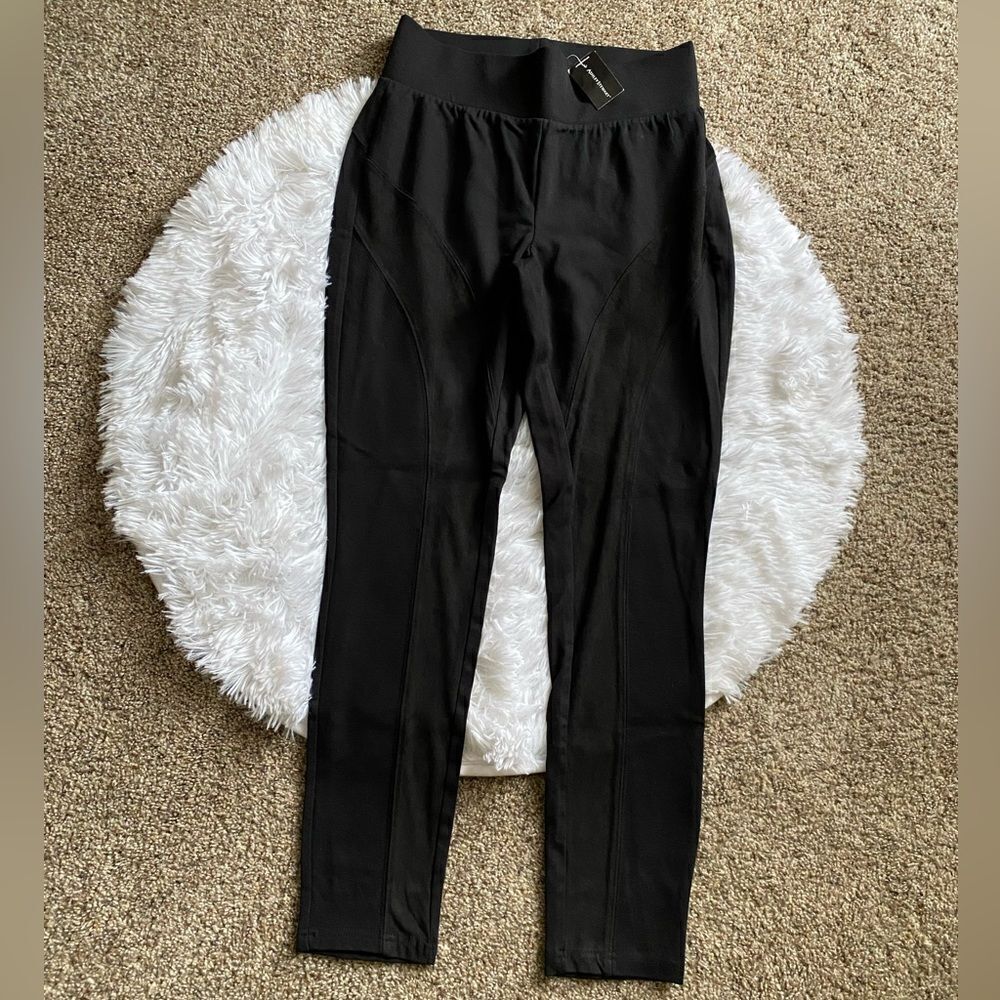 Ashley Stewart Black Pants Faux Suede New Womens Size 12